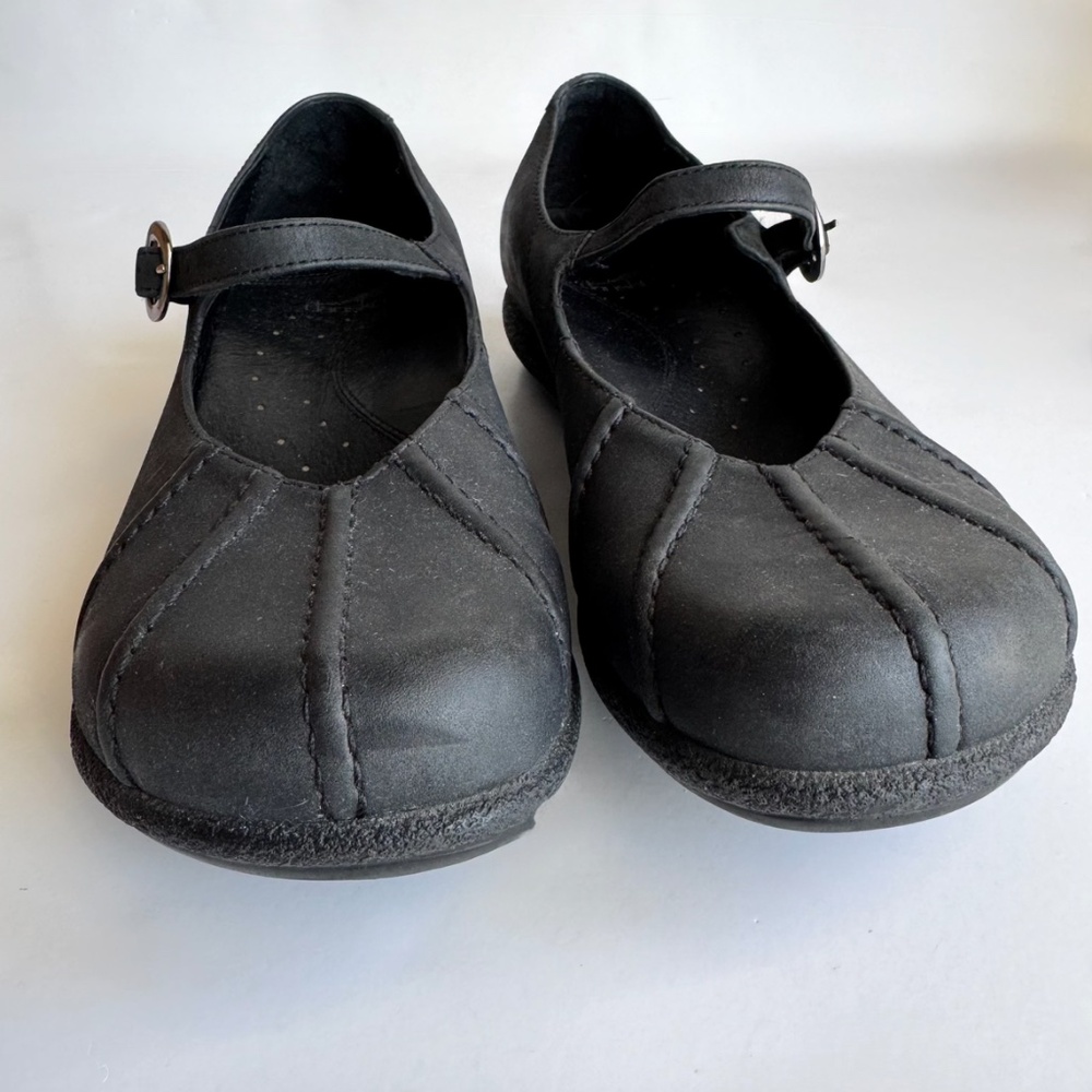 Dansko Giselle Mary Jane Black Leather Flats Size 40 - Picture 4 of 10